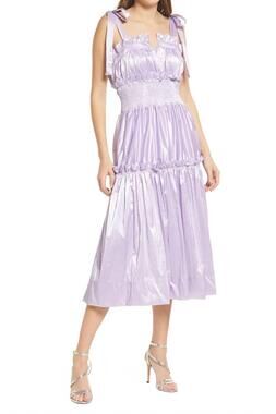 NEW AMYLYNN smocked tie strap dress in lilac